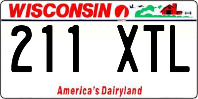 WI license plate 211XTL