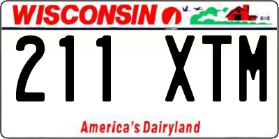 WI license plate 211XTM