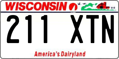 WI license plate 211XTN