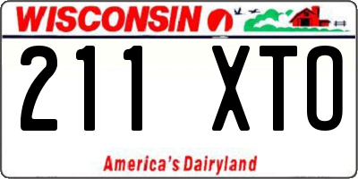 WI license plate 211XTO