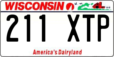 WI license plate 211XTP