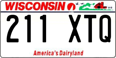 WI license plate 211XTQ
