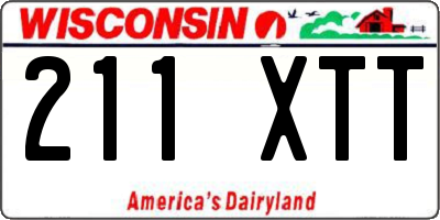 WI license plate 211XTT