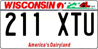 WI license plate 211XTU