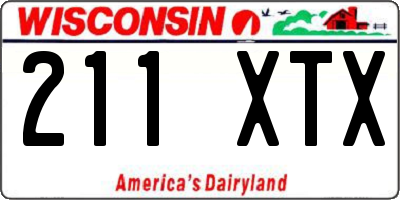 WI license plate 211XTX