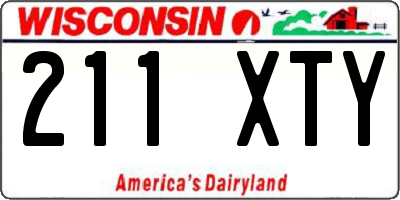 WI license plate 211XTY