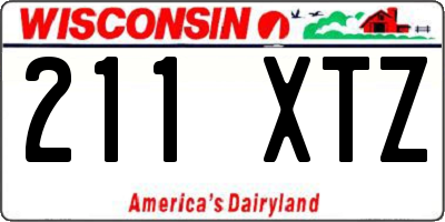 WI license plate 211XTZ