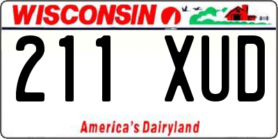 WI license plate 211XUD
