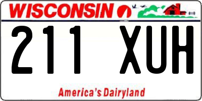 WI license plate 211XUH