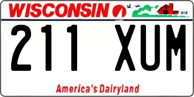 WI license plate 211XUM