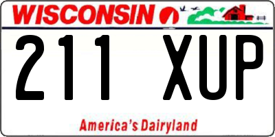 WI license plate 211XUP