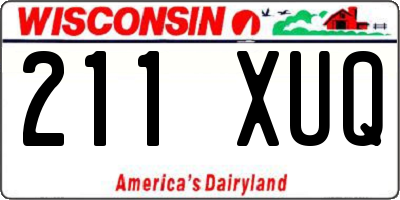 WI license plate 211XUQ