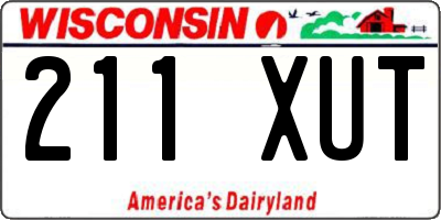 WI license plate 211XUT