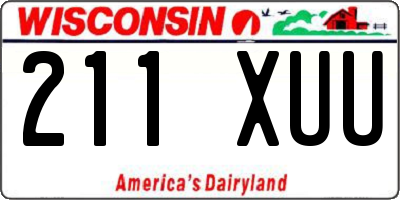 WI license plate 211XUU