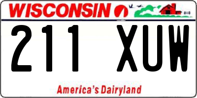WI license plate 211XUW