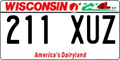 WI license plate 211XUZ
