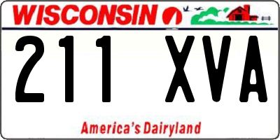 WI license plate 211XVA