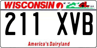 WI license plate 211XVB