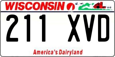 WI license plate 211XVD