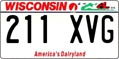 WI license plate 211XVG