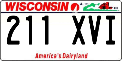 WI license plate 211XVI