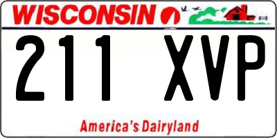 WI license plate 211XVP