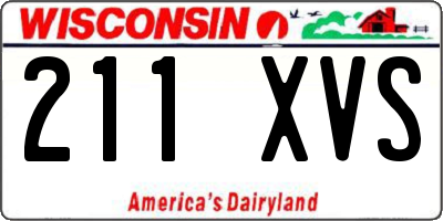 WI license plate 211XVS