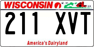 WI license plate 211XVT