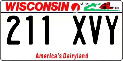 WI license plate 211XVY