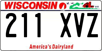 WI license plate 211XVZ