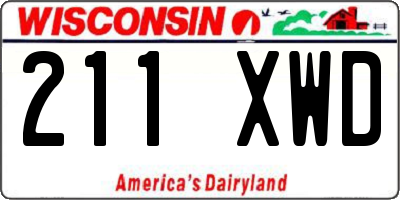 WI license plate 211XWD