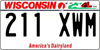 WI license plate 211XWM