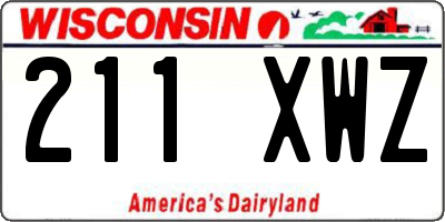 WI license plate 211XWZ