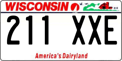 WI license plate 211XXE