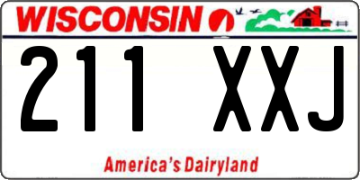 WI license plate 211XXJ