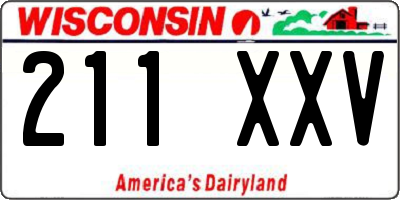 WI license plate 211XXV