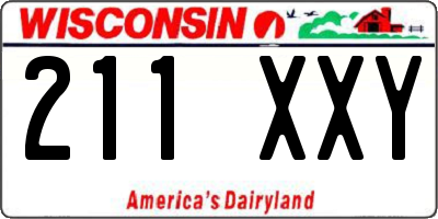 WI license plate 211XXY
