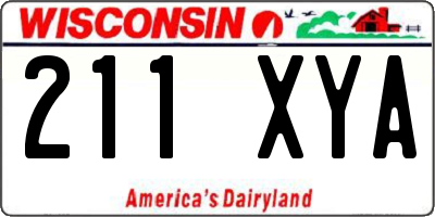 WI license plate 211XYA