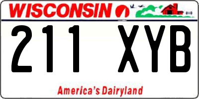 WI license plate 211XYB