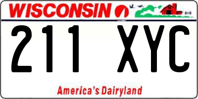WI license plate 211XYC