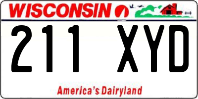 WI license plate 211XYD