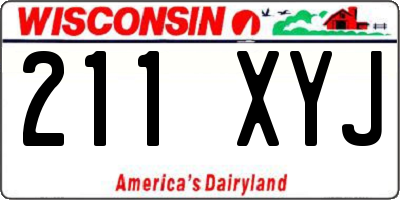 WI license plate 211XYJ