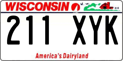 WI license plate 211XYK