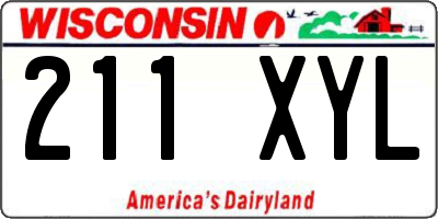 WI license plate 211XYL