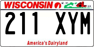 WI license plate 211XYM