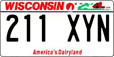WI license plate 211XYN