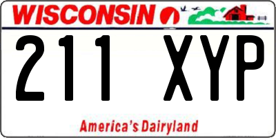 WI license plate 211XYP