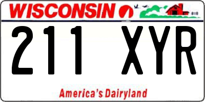 WI license plate 211XYR