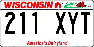 WI license plate 211XYT