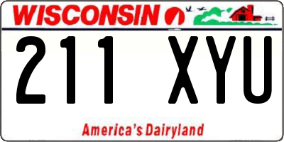 WI license plate 211XYU